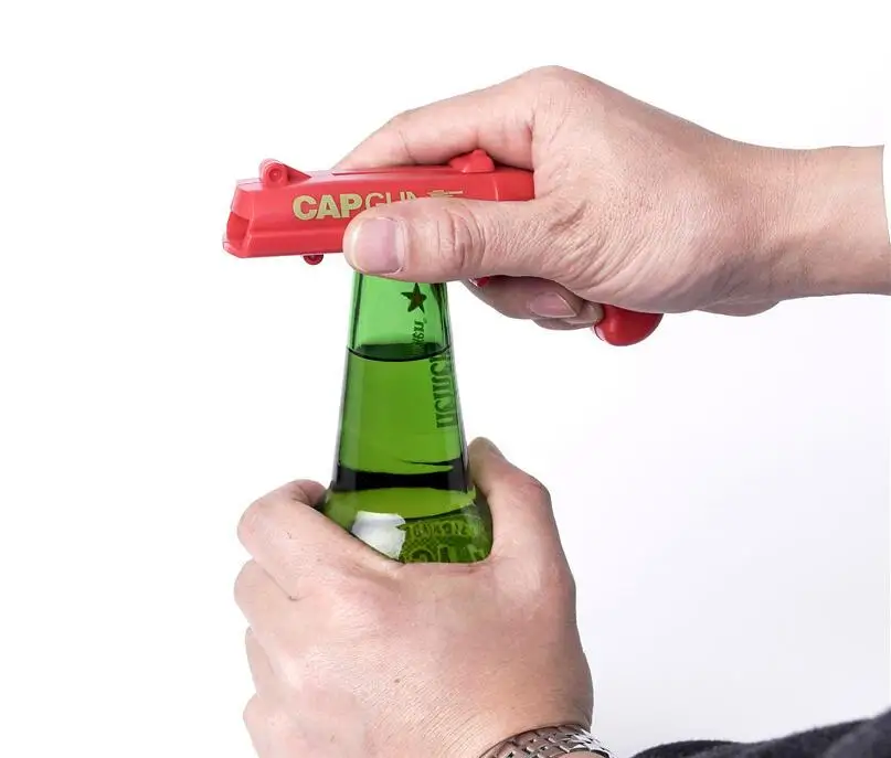 

Openers Spring Cap Catapult Launcher Gun shape Bar Tool Drink Opening Shooter Beer Bottle Opener Creative