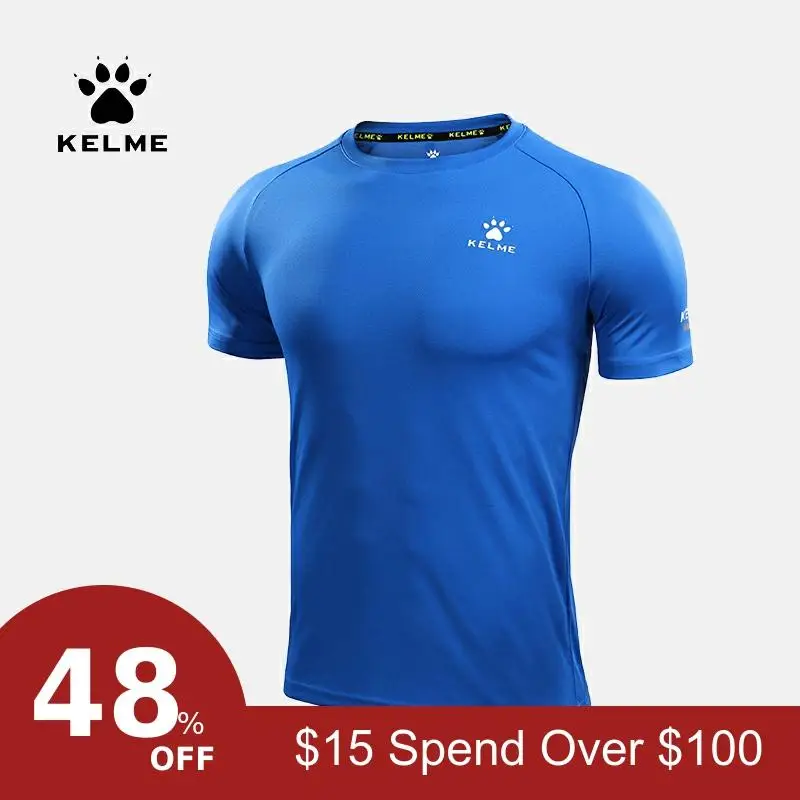 KELME Мужская футболка для футбола, баскетбола, бега, тренировок и упражнений, тренажерного зала, быстровысыхающий, для фитнеса, спорта, дышащий, компрессионный 871002