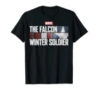 Сокол и зимние щит солдата футболка с логотипом