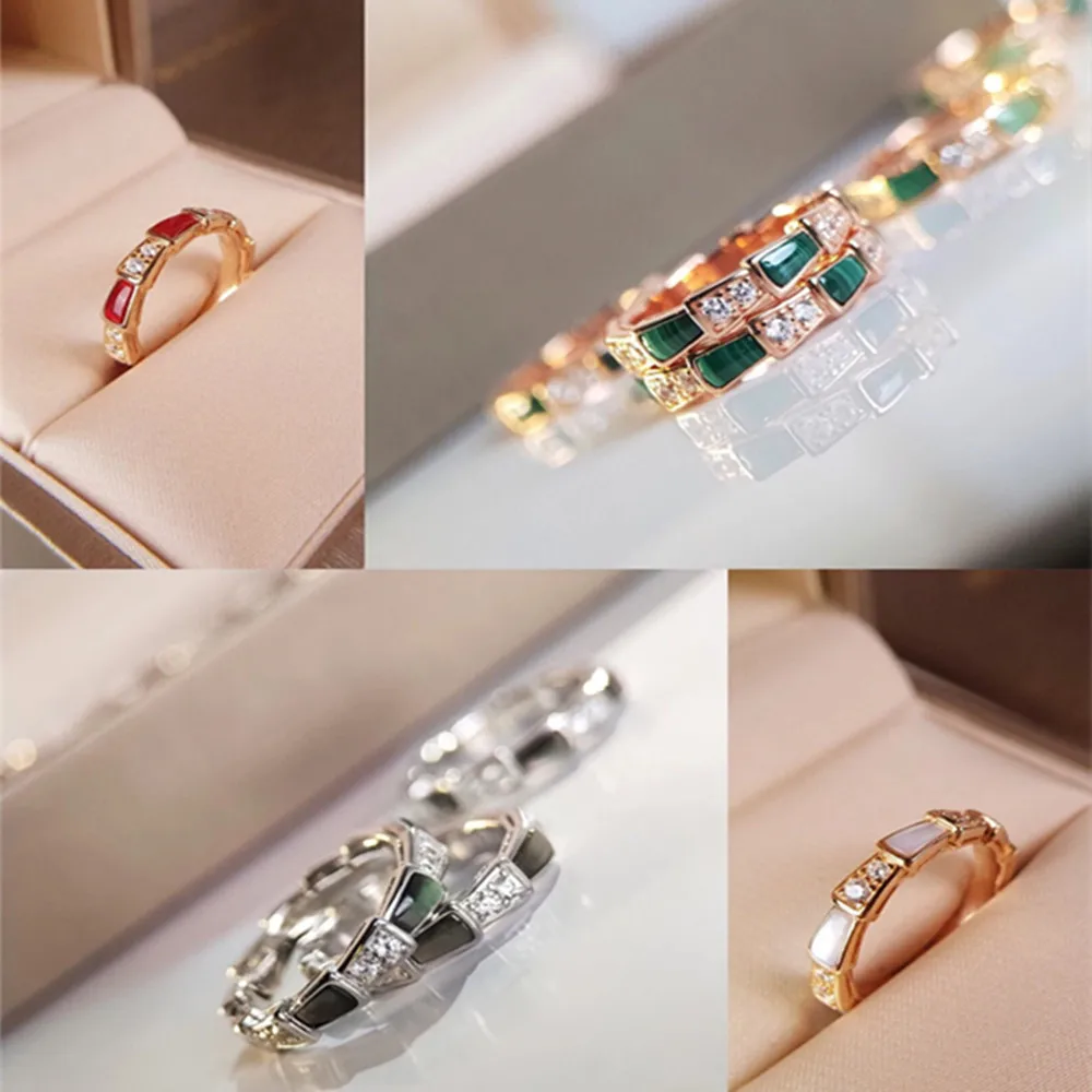 

Women's stainless steel ring, malachite design, Roman logo, luxury jewelry, Valentine's Day gift