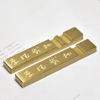 portable paperweights multifunction metal paperweight brush rest chinese calligraphy paperweights brass paper pressing prop