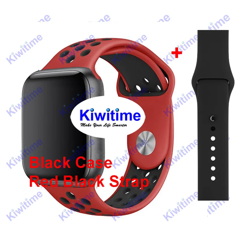 Red Black KIWITIME IWO 11 Pro gps Смарт часы 44 мм монитор сердечного ритма серии 5 Спортивные умные часы для Apple iOS 9 10 iPhone 8 Android телефон - Цвет: Red Black