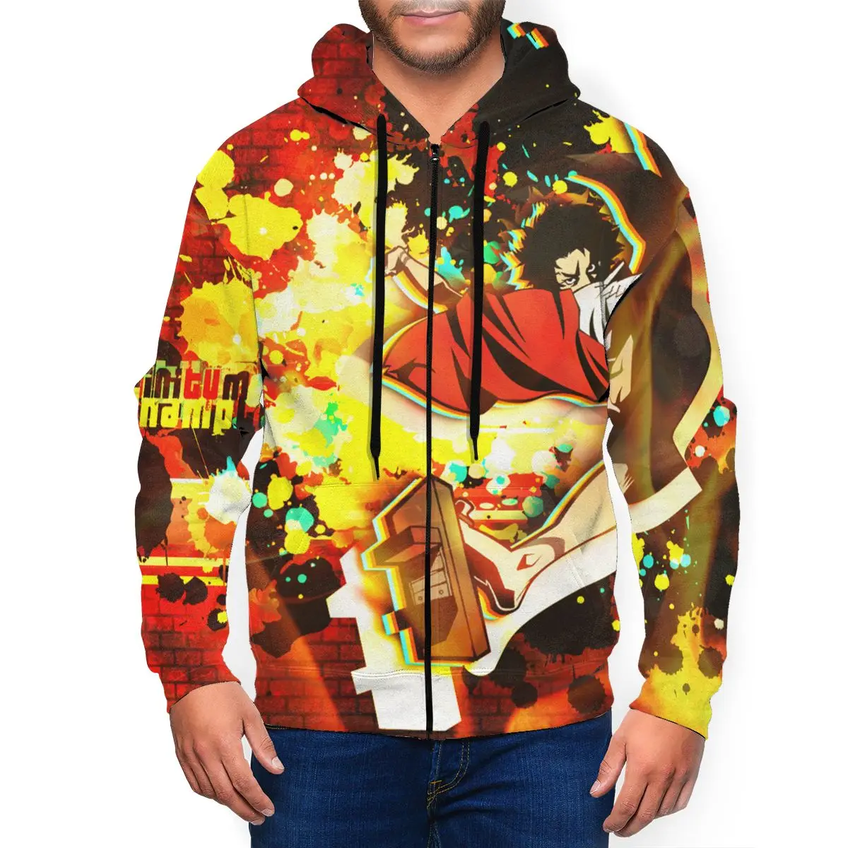 

Samurai Champloo Anime 3D Printed Zipper Hat Hoodie for Men Women Casual Winter Sweaters