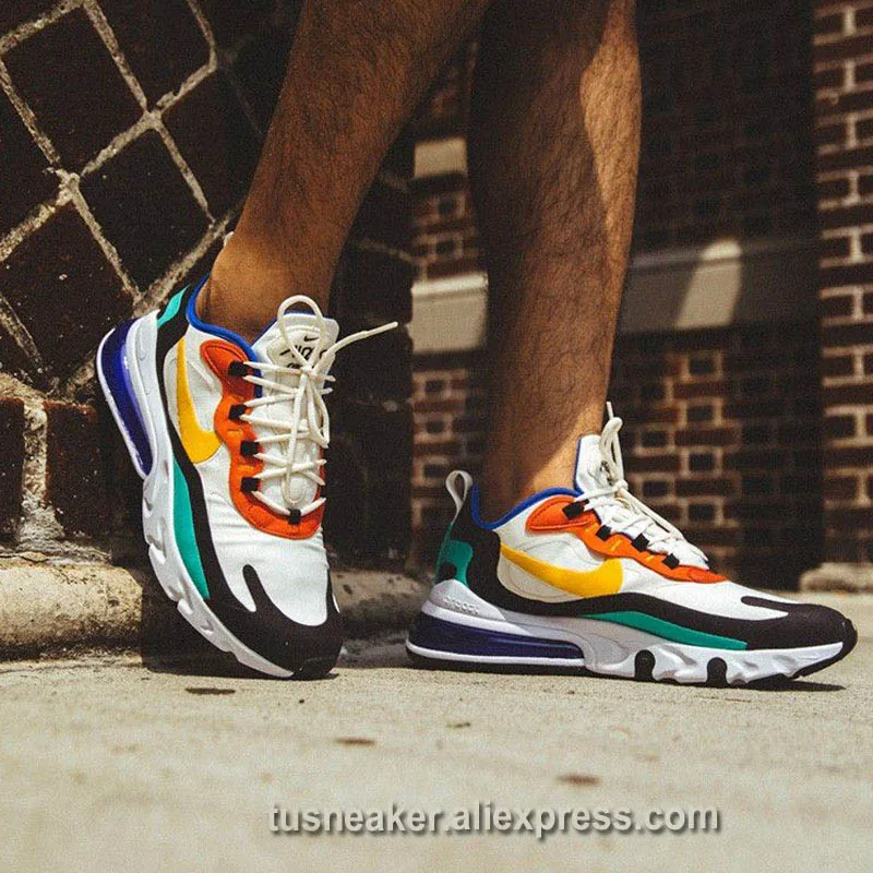 

2021 Air Max 270 React Bauhaus Triple Black White Mens Running Shoes Sneakers Women Trainers Sports Shoes