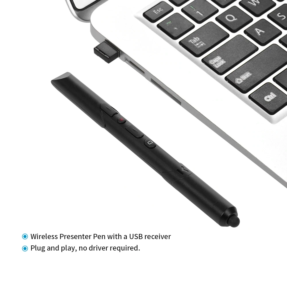 2 4 ГГц беспроводной Презентация светоуказатель красного цвета ручка PPT кликер