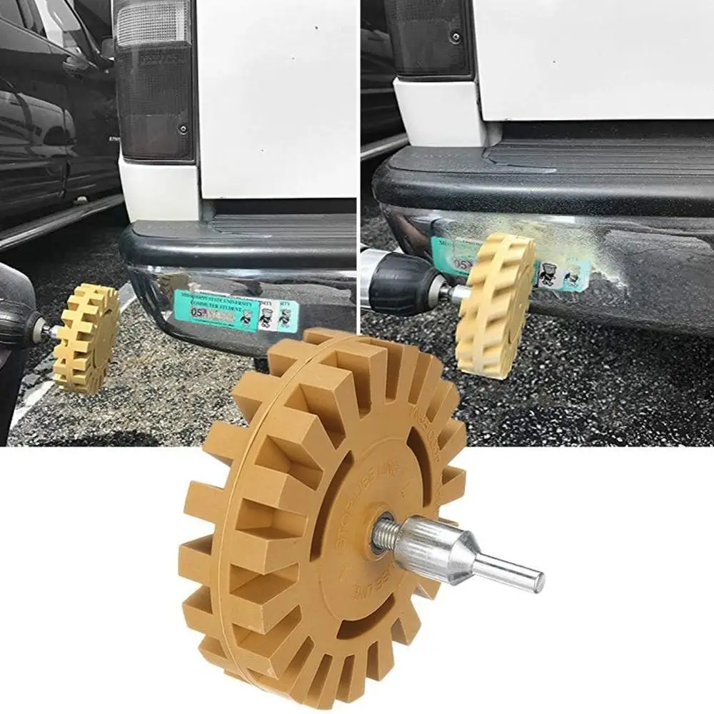 

4 inch Universal Rubber Eraser Wheel Adapter For Remove Pinstripe Sticker Car Decal Adhesive Tool Paint Graphic Auto Repair T1C4