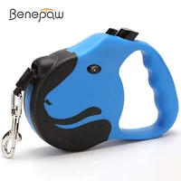 benepaw fashion automatic retractable dog leash strong no tangle anti slip handle puppy pet lead for small medium dogs cats