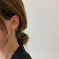 2021 new earring for women stainless steel elegant chain tassel clip earrings no piercing ear cuff female wedding jewelry gift