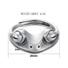 Кольцо с большим глазом лягушки в богемном ретро стиле, открытое Универсальное кольцо с регулируемым размером для мужчин и женщин, индивидуальный подарок