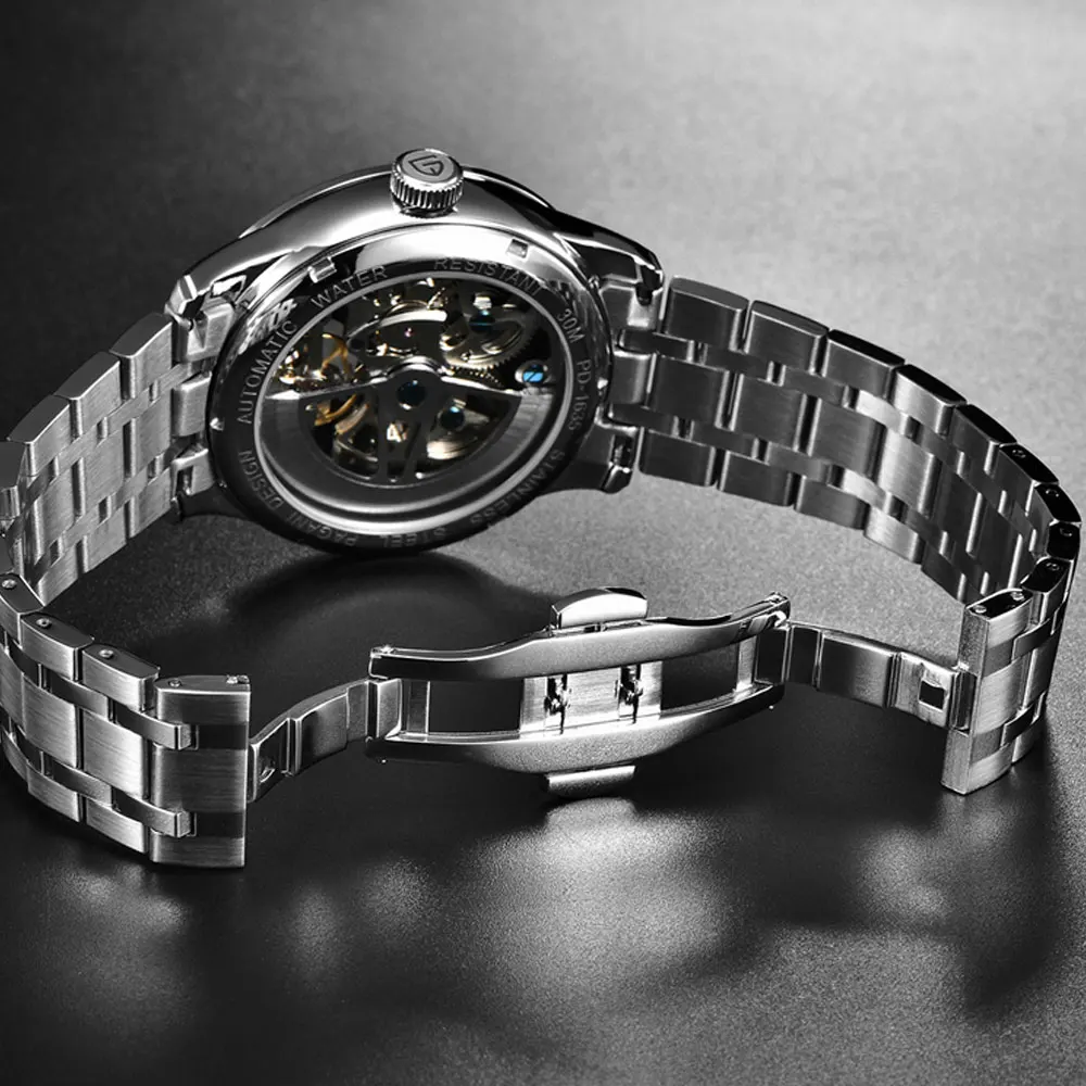 Часы Pagani design Мужские механические люксовые повседневные модные автоматические с