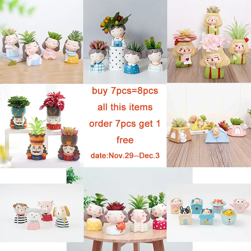 Одноразовое смолой цветочное горшок Мини кемпинг животное Кактус садочек для растений Любимый макаронный цветочный горшок для детей.