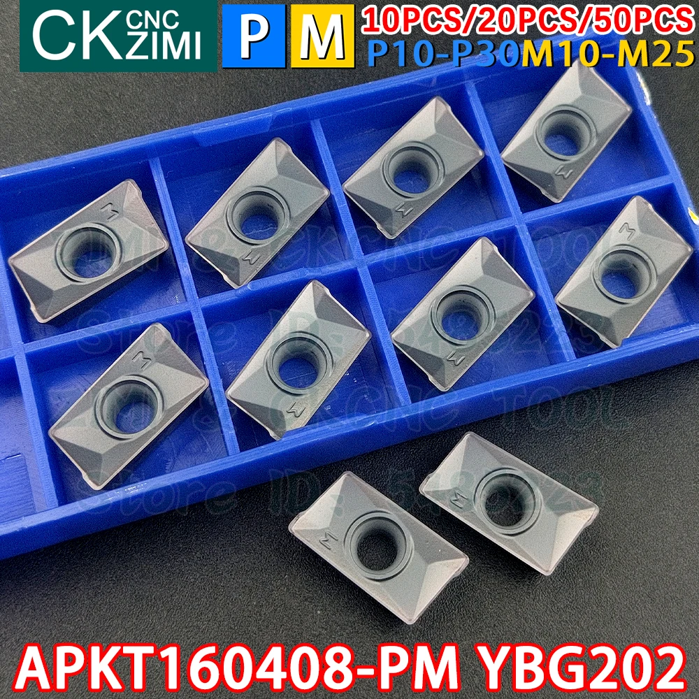 APKT160408-PM YBG202 APKT 160408 PM твердосплавные вставки квадратное плечо фрезерование