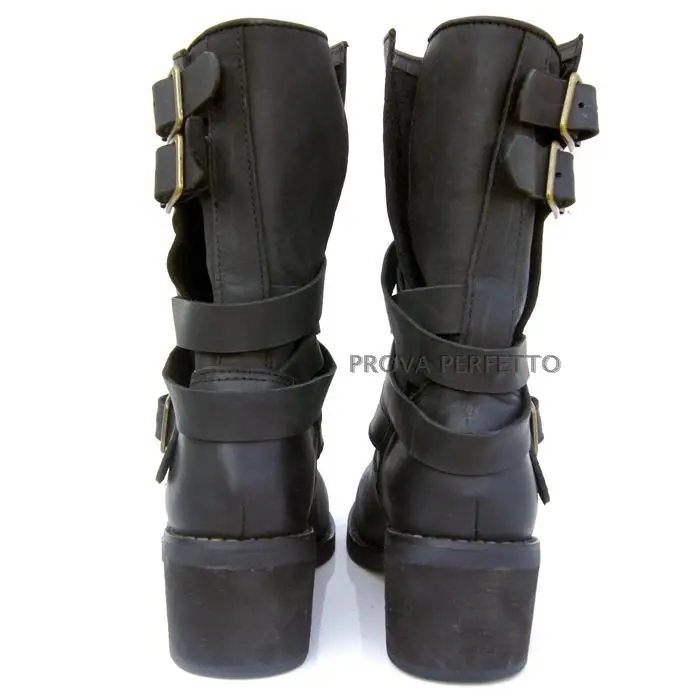 В западном стиле в ковбойском модные женские туфли с ремешком и пряжкой Цвет