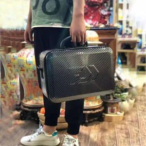 2021 new high quality daiwa fishing box carbon fiber stripe print load bearing protection suitcase daiwa fishing reel box bag free global shipping