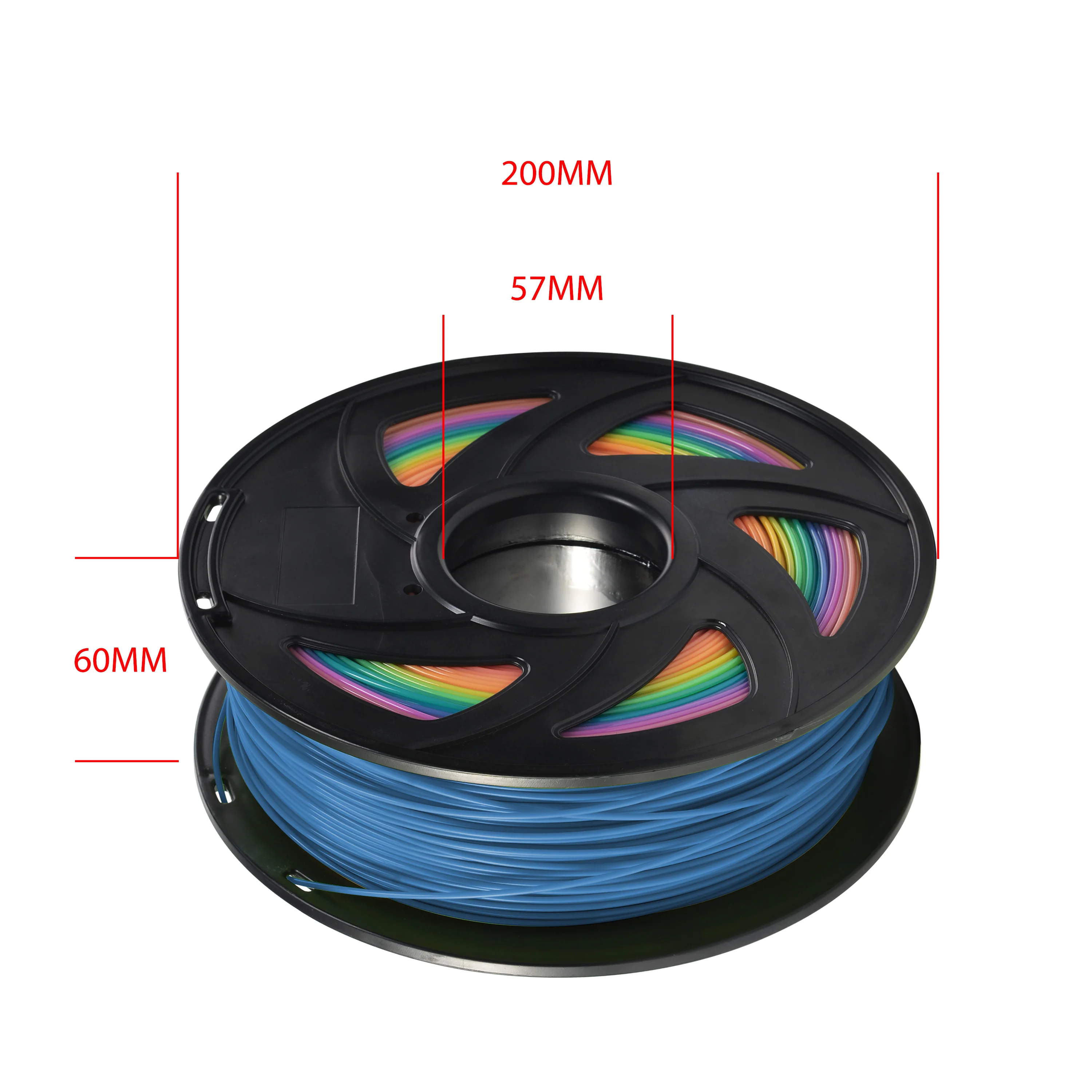 Нить для 3D-принтера XVICO PLA катушка радужной расцветки 2 фунтов 1 кг | Компьютеры и