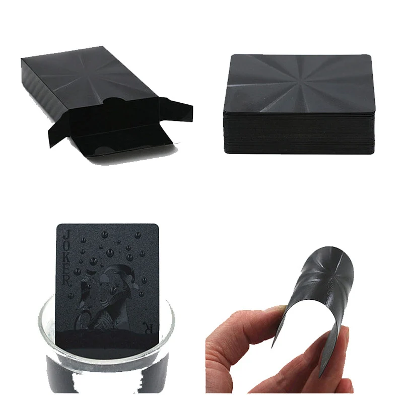 Золотая покерная Водонепроницаемый черный Пластик коллекция игральных карт