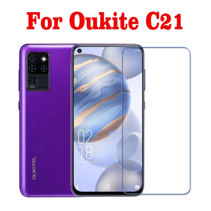 

Закаленное стекло с полной проклейкой для Oukitel C21, оригинальная 9H Защитная пленка для экрана Oukitel C21, защитный экран 6,4 дюйма