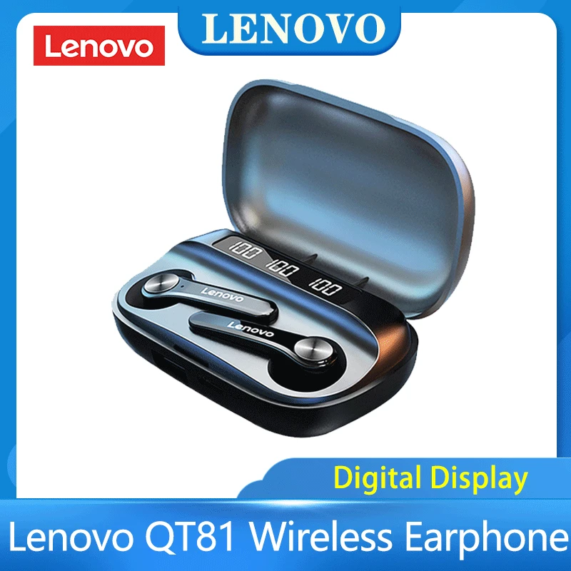 Новые беспроводные наушники Lenovo QT81 TWS Bluetooth управление ии игровая гарнитура