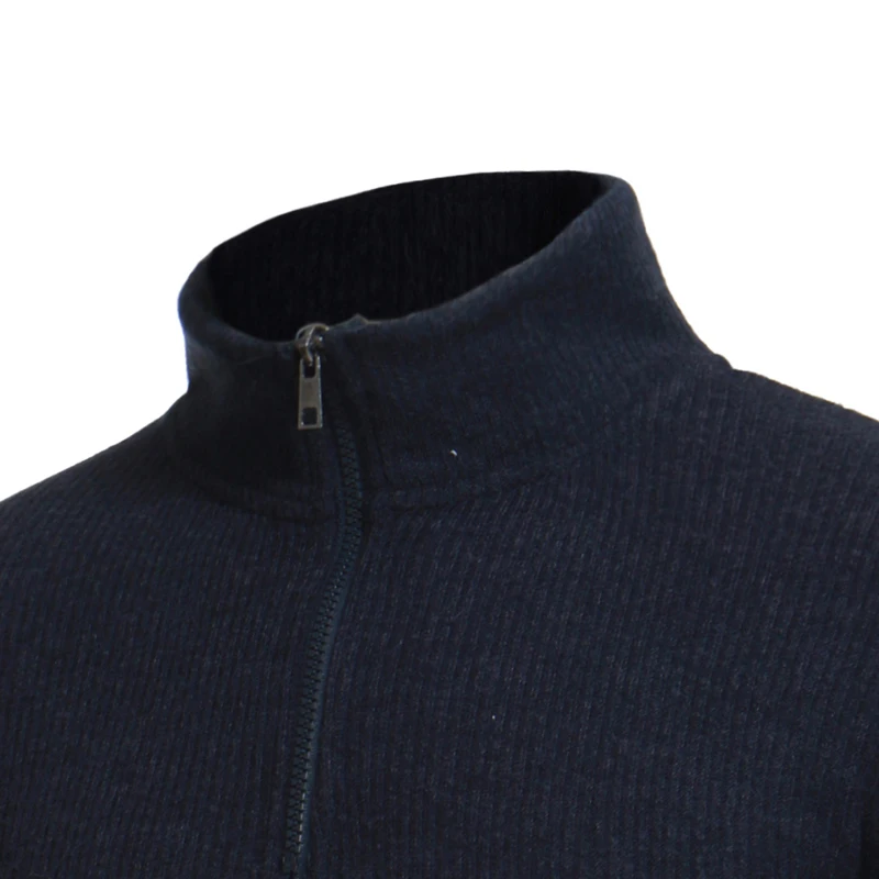 

Men's Turtleneck Half Cotton Pullover Zipper Autumn Winter Comfortable Long Sleeve Slim Fit Clothes Knitted Casual Male Sweater