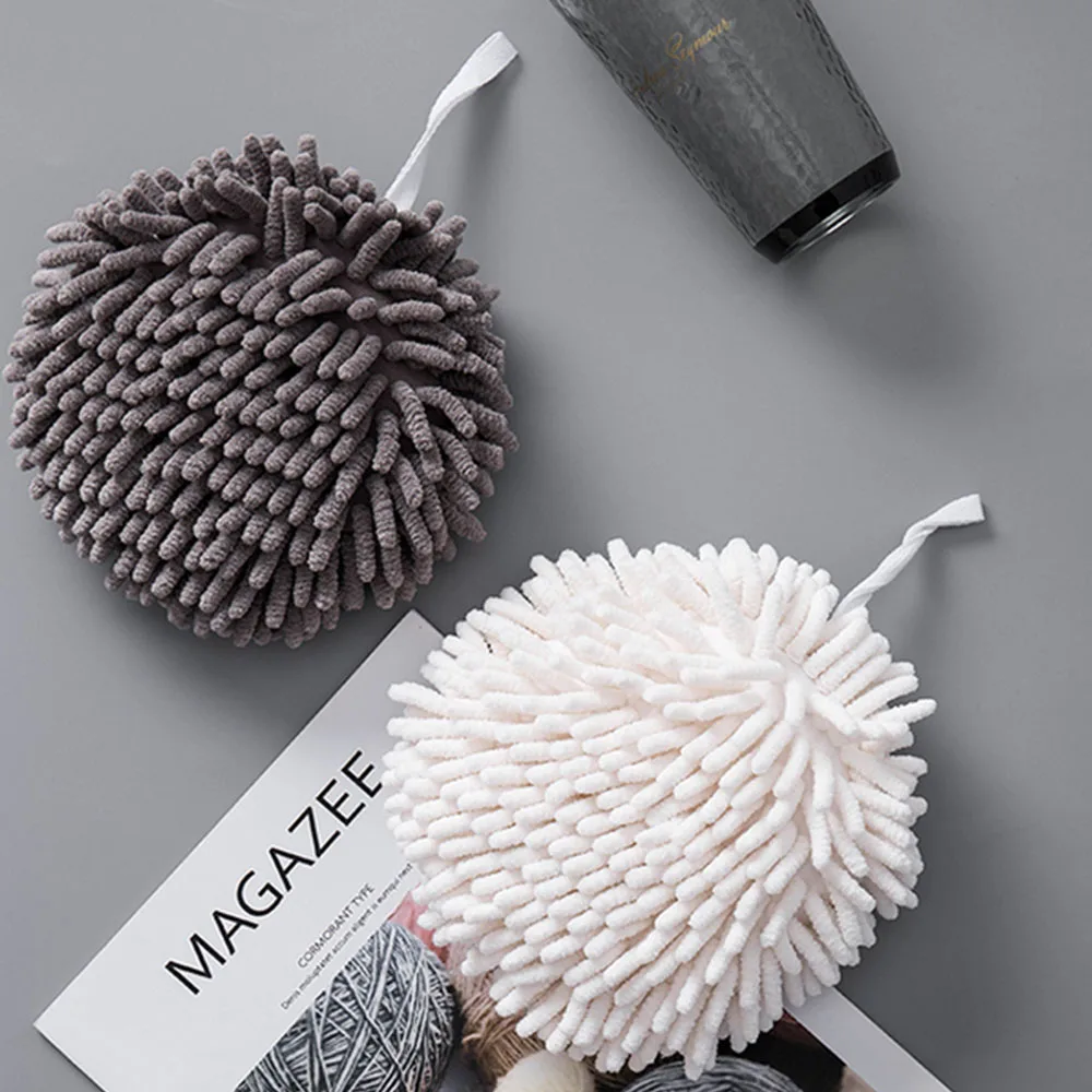 Чистящее полотенце из синели подвесной ручной шар для ванной комнаты без бархата