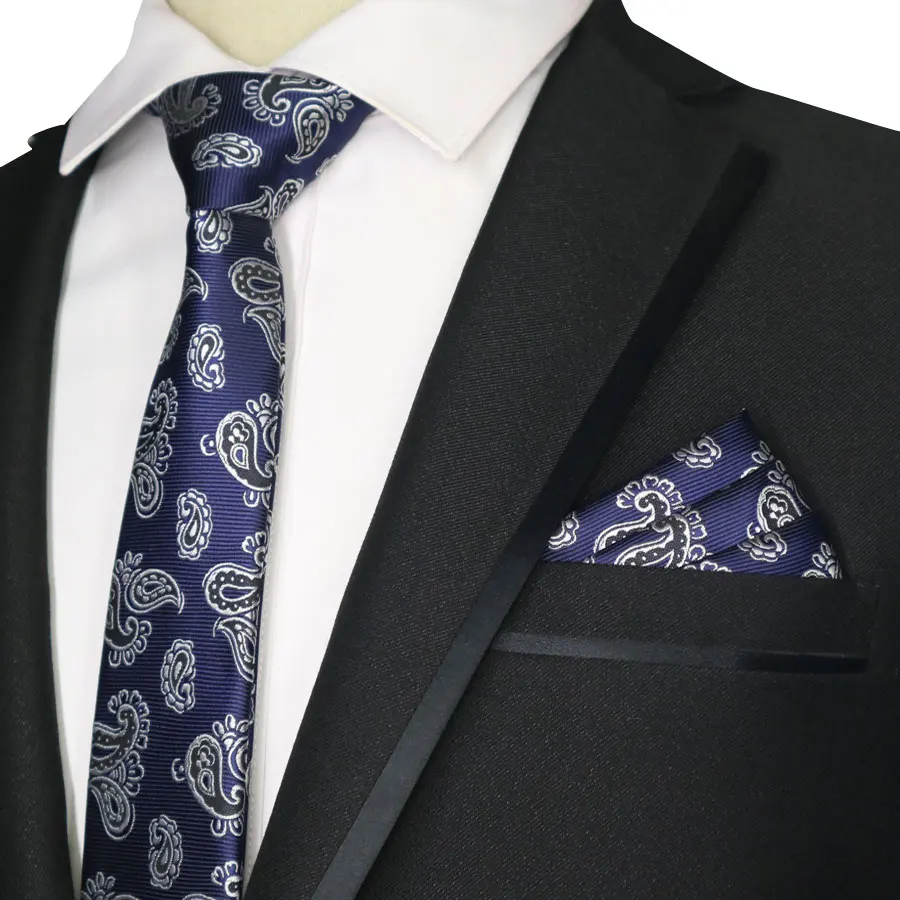 Мужской галстук-платок из полиэстера в полоску с цветочным узором жаккардовый