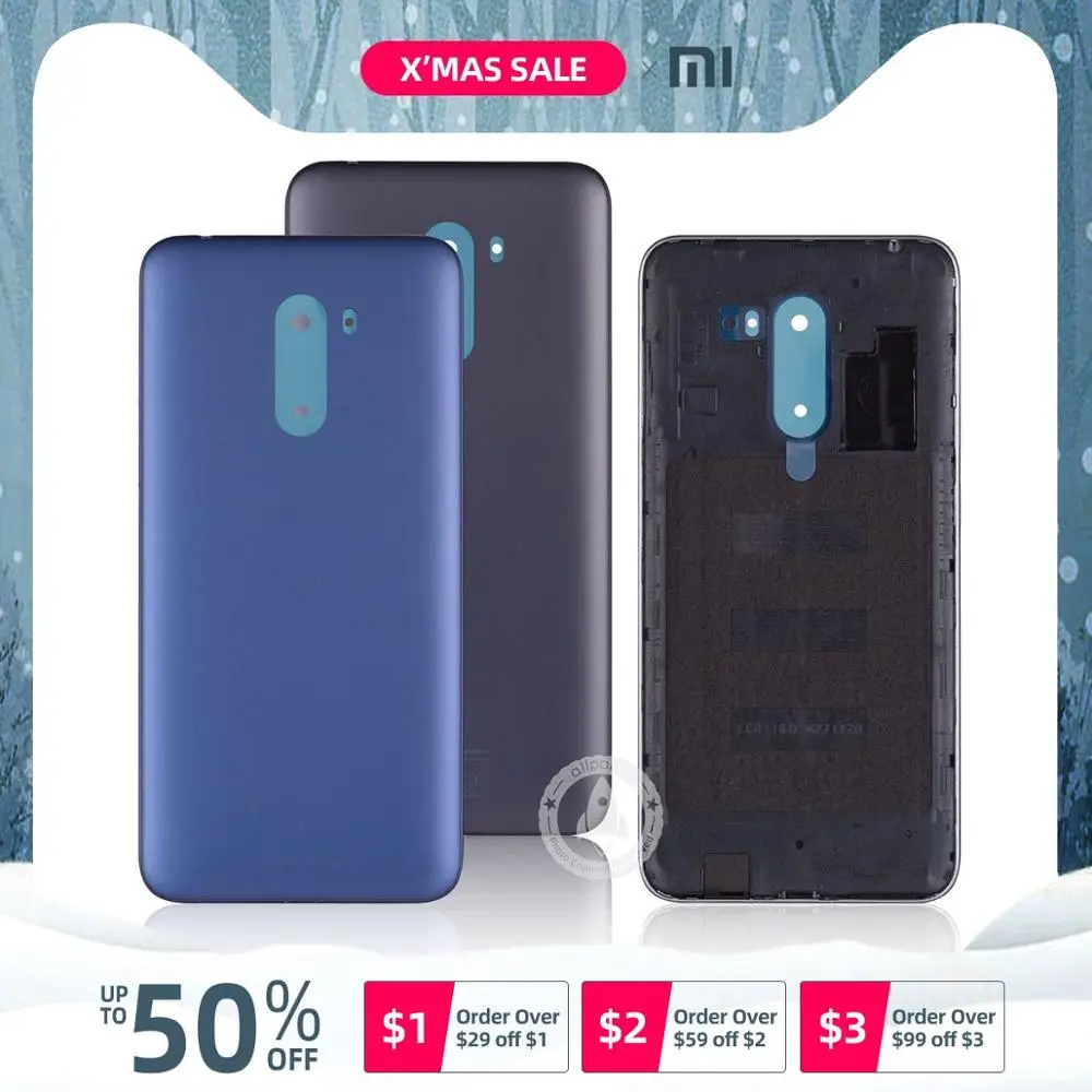 Задняя крышка для Xiaomi PocoPhone F1 на батарею черный