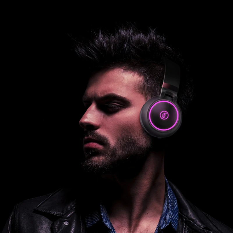 Новое поступление Красочный светодиодный Bluetooth 5 0 складные наушники