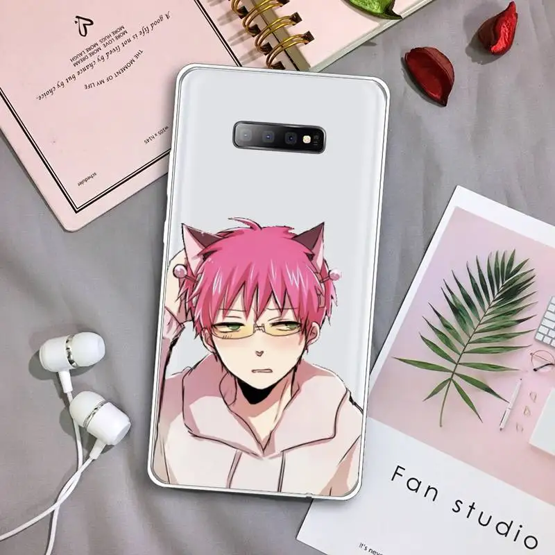 

Japan anime Saiki Kusuo Phone Case Transparent For Samsung Galaxy S A 5 7 8 9 2015 20 edge plus 10 e lite 2019