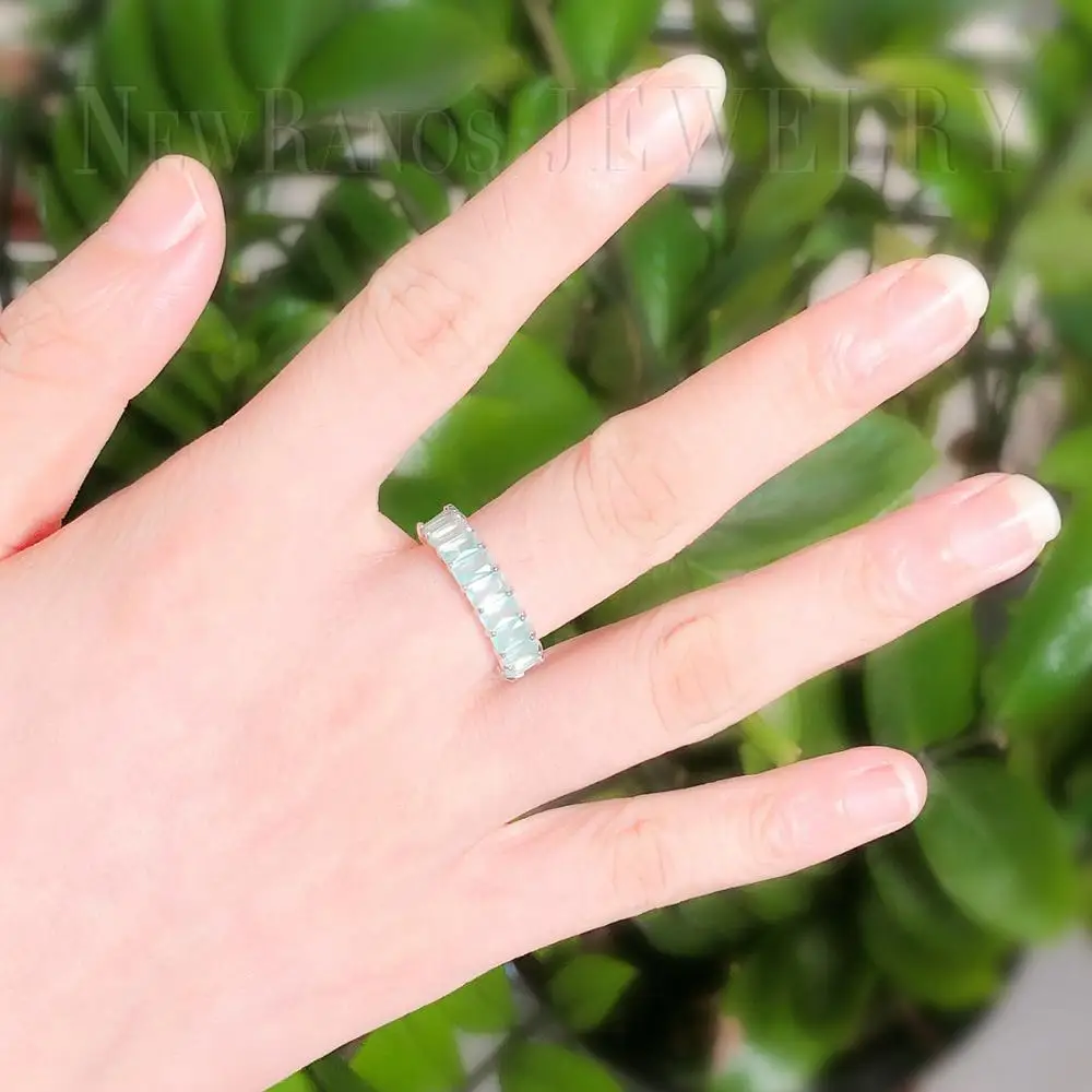 Newranos женское кольцо турмалин Цвет Педра Геометрические Квадратные натуральные