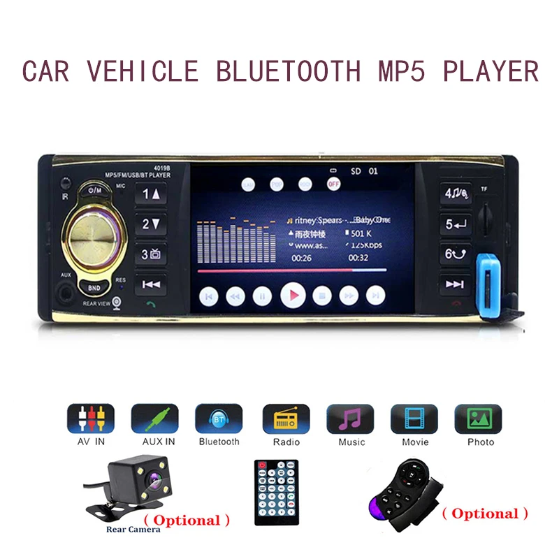 Автомобильный мультимедийный плеер TOSPRA 4 1 дюйма Авторадио din аудио стерео Bluetooth