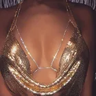 Богемная Пляжная Сексуальная цепочка на грудь для женщин цепочка на грудь с перекрещивающимися кристаллами бюстгальтер ожерелье-чокер ювелирные изделия