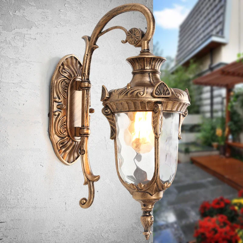 Europe Outdoor Lighting Garden Wall Lamp Outdoor Waterproof Lamp Industrial Decor Outside Lamps With LED Retro Wall Light ZM1022