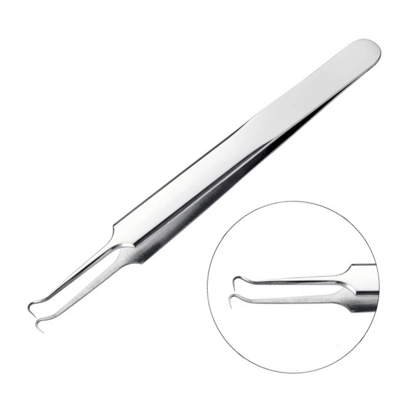 Профессиональный пинцет для угрей 1 шт. удаления акне ухода за лицом изогнутый
