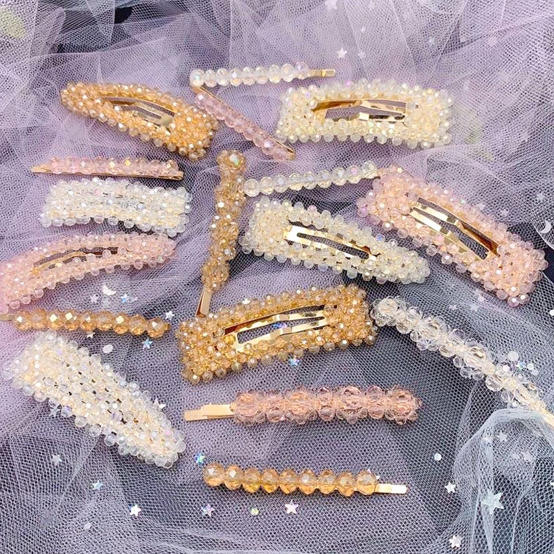 Bling хрустальные шпильки для волос новые INS заколки женщин модные аксессуары