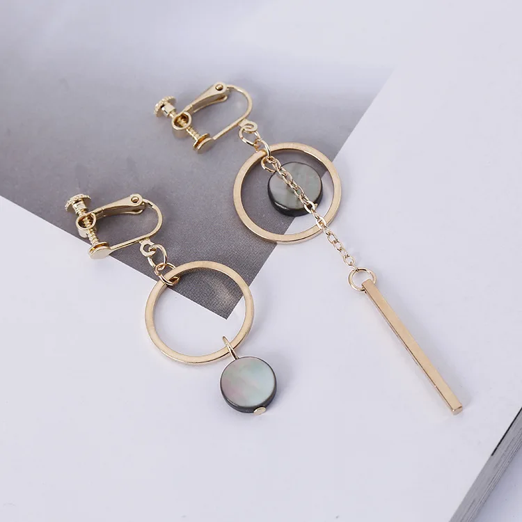 Асимметричные Серьги клипсы серьги без пирсинга модные ювелирные изделия для