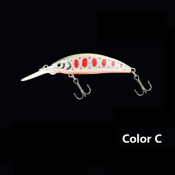 Color C Новинка, мини приманка для рыбной ловли, гольян, 5 см, приманка, Реалистичная, Свинг, маленькая рыба, жесткая, для глубокого дайвинга, приманки, высокое качество, вибрация, Япония, ima, 50ss - Цвет: Color C
