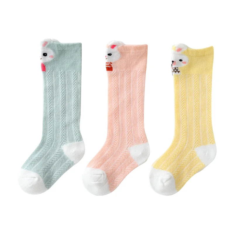 

3 Pairs/Lots Baby Knee-Length Socks Thin Summer Baby Mosquito Socks Newborn Mesh Socks Over The Knee Baby Cotton Socks