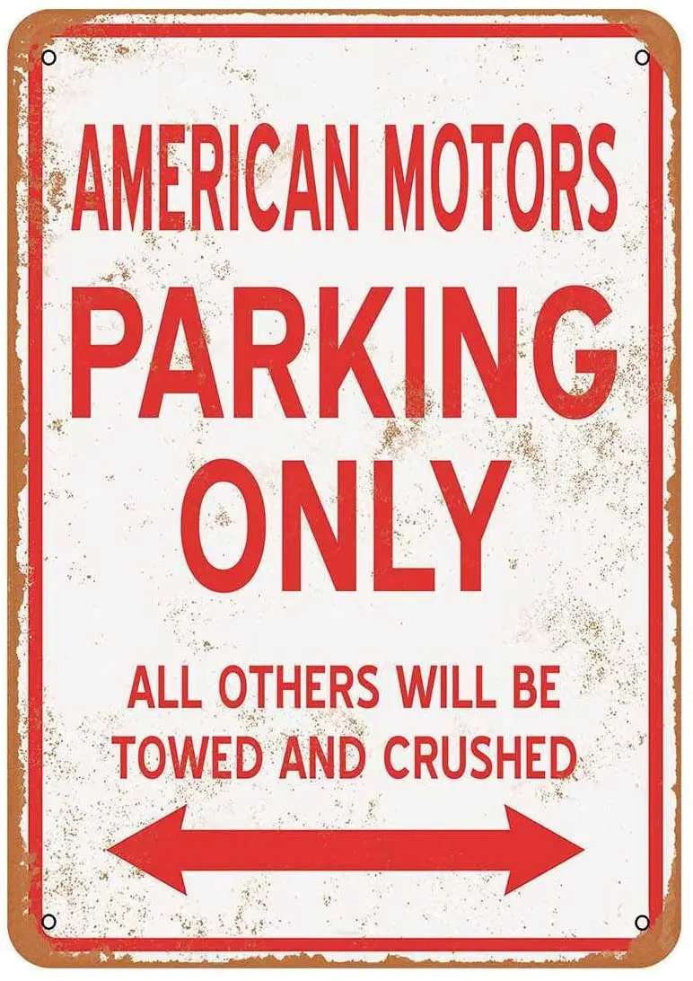 

Diuangfoong American Motors Parking Only Vintage Look Metal Sign 12"×8"