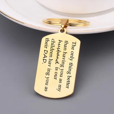 gold Новинка, брелок для папы и сына, брелок для отца, персонализированный брелок для ключей, юбилей, Gif, для мужчины, держатель для ключей - Цвет: gold