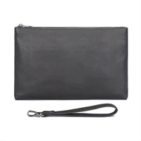 men day clutch hand bag real leather black fashion casual travel business mobile ipad handbags for male