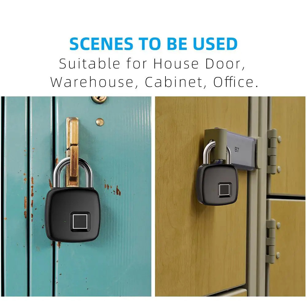 

P30 Fingerprint Padlock Anti-theft Intelligent Keyless Lock for Luggage Suitcase Backpack Electronic Lock