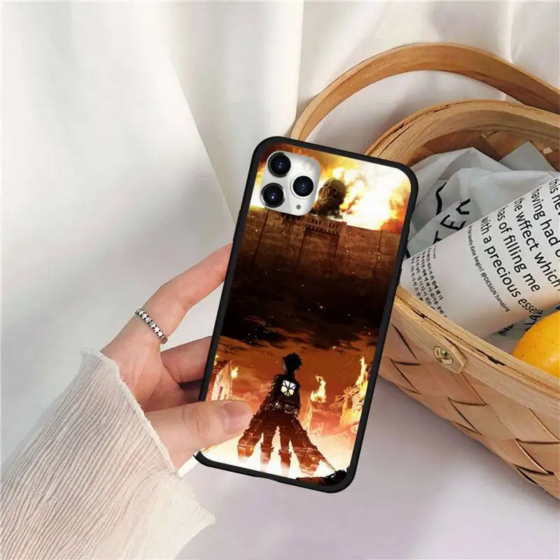

Anime Japanese attack on Titan Phone Case for iPhone 11 12 pro MINI XS MAX 8 7 6 6S Plus X 5S SE 2020 XR