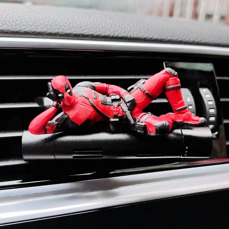 

Groot Car Decoration Accessories Anime DeadPool Model Auto Air Freshener Aromatherapy Gift Car Ornament Mini Anime Shuren Doll