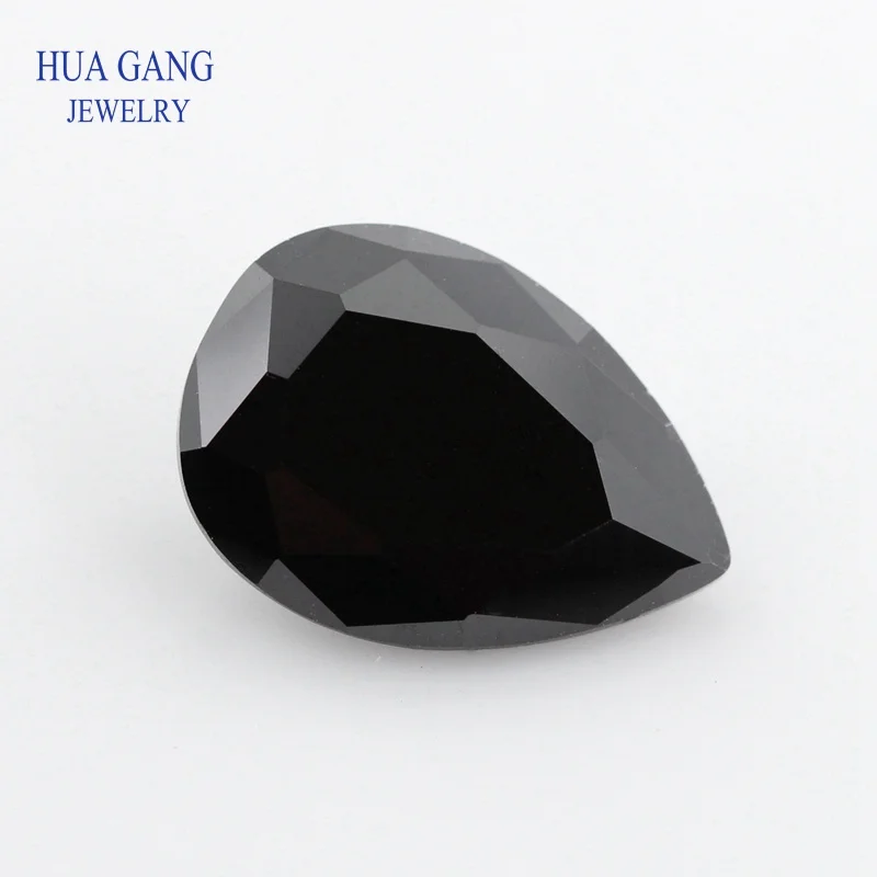 

Black Natural Spinel Loose Gemstone Pear Shape Size 2x3mm~10x14mm Natural Gemstone Beads For DIY Jewelry Making Free Shipping