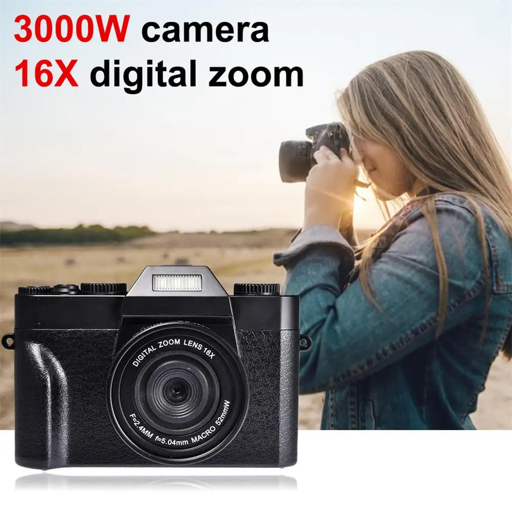 Цифровая камера HD ips экран видео 30.0MP портативный 16x дети цифровой зум фото