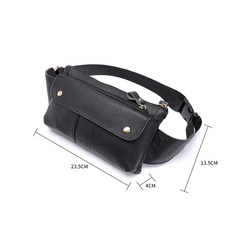 

Bestform 2021 New Genuine Leather Men Waist Packs Chest Bags Retro Solid Color Cowhide Leisure Outdoor Shoulder&Crossbody Bags