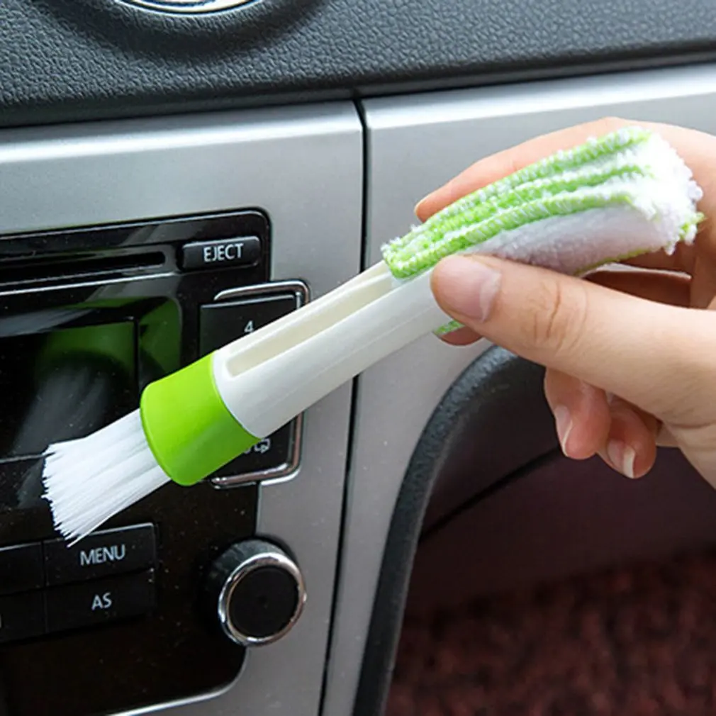 

Portable Double Ended Car Air Conditioner Vent Slit Cleaner Brush Instrumentation Dusting Blinds Keyboard Cleaning Brush