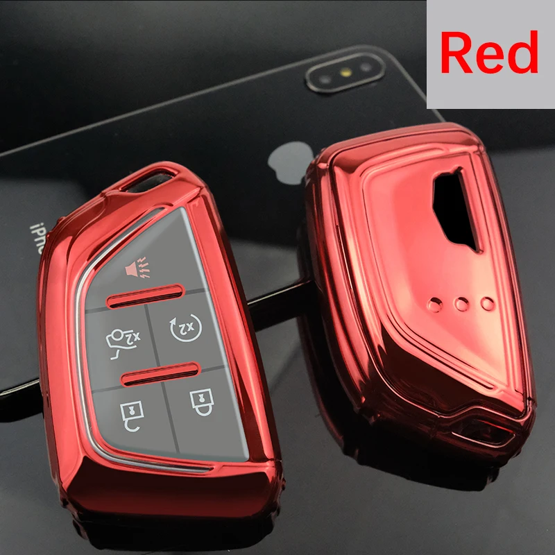 Car Key Cover Protector Case For Cadillac Escalade CTS XTS ATS ATS-L XLS SRX 2015 4/5 Button 28T CTS-V XT5 CT6 Accessories | Автомобили и
