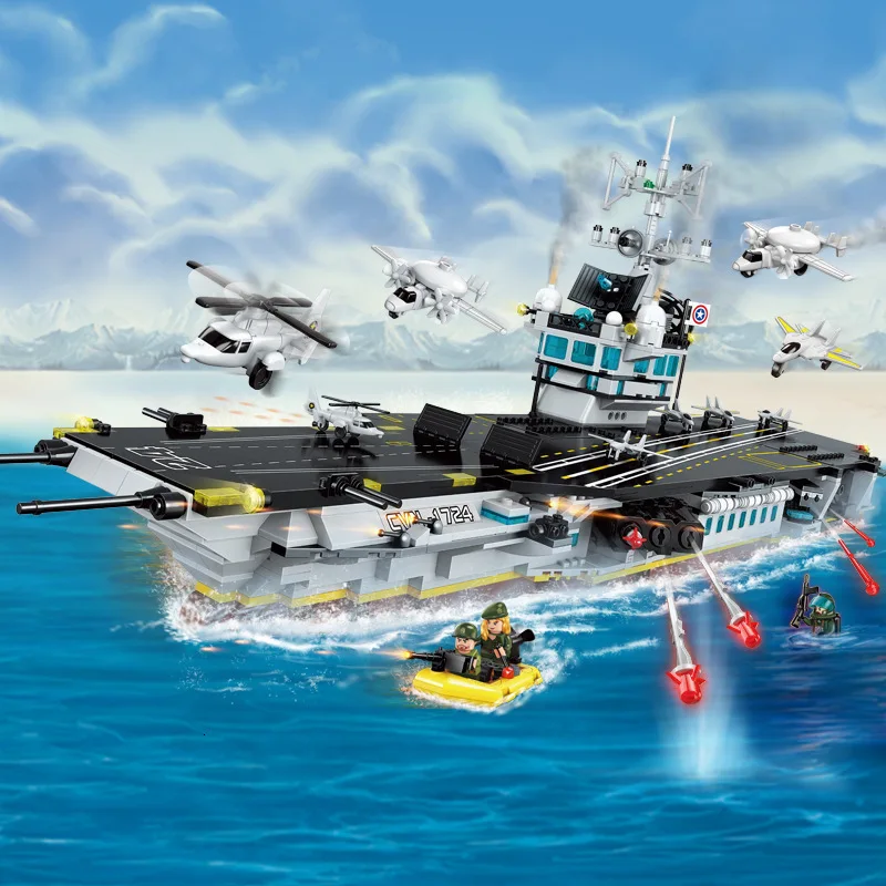Enlighten Building Block Военная Боевая морская сила Apache Raid 3 фигурки 280 шт Развивающие