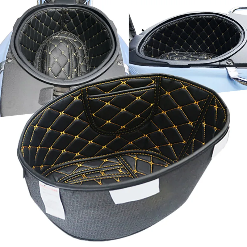

For 150 2013-2020 2017 2018 2019 Motorcycle PU Leather Rear Trunk Cargo Liner Protector Seat Bucket Pad Accessories